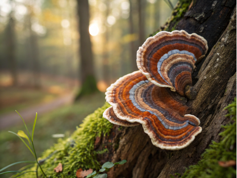 Траметес разноцветный (Trametes versicolor)